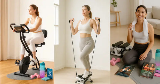 femme-débutante-cardio-faible-impact-maison-vélo-appartement-pliable-mini-stepper