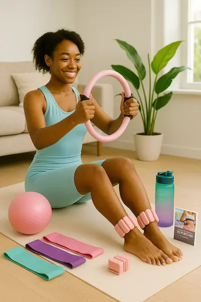 Kit Pilates Complet 8-en-1 : Tapis Premium Inclus | Force Douce & Posture Parfaite à Domicile