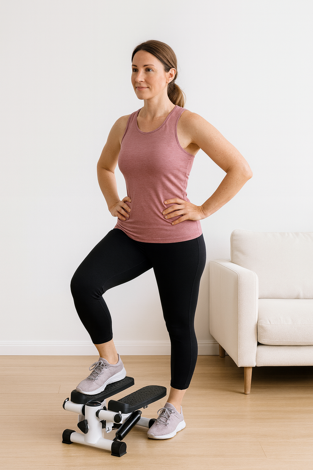 Mini Stepper Fitness femme – Appareil Cardio Compact avec Écran LCD | Strong & Fit™