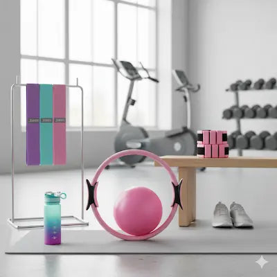 Kit Pilates Complet 8-en-1 : Tapis Premium Inclus | Force Douce & Posture Parfaite à Domicile