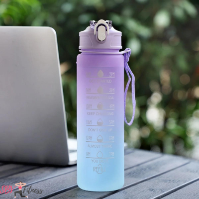 Gourde Motivation Sport & Fitness YOGAZEN FIT™- La Bouteille Réutilisable Idéale avec Infuseur à Fruits