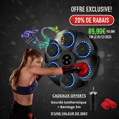 Machine de Boxe Murale Intelligente : Appareil Fitness Compact + Bandage & Gourde OFFERTS