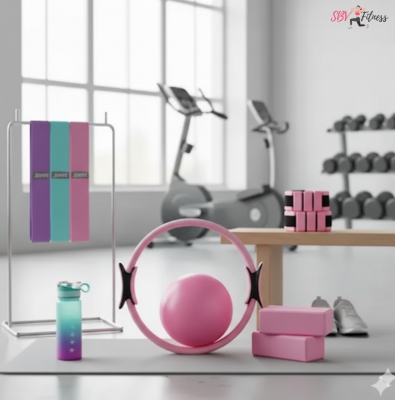 SBV Fitness | Kit Pilates Pro Posture : Gainage Optimal & Soulagement du Dos - Tapis TPE 6mm Antidérapant Inclus