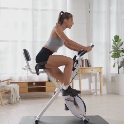 Kit Fitness 5-en-1 : Vélo Pliable Ultra-Compact & Accessoires | Idéal Petits Espaces